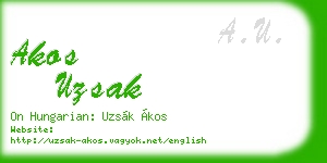 akos uzsak business card
